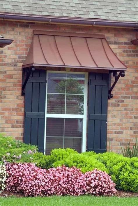pin  pam mccandless  window ideas  inspirations metal awning copper awning awning