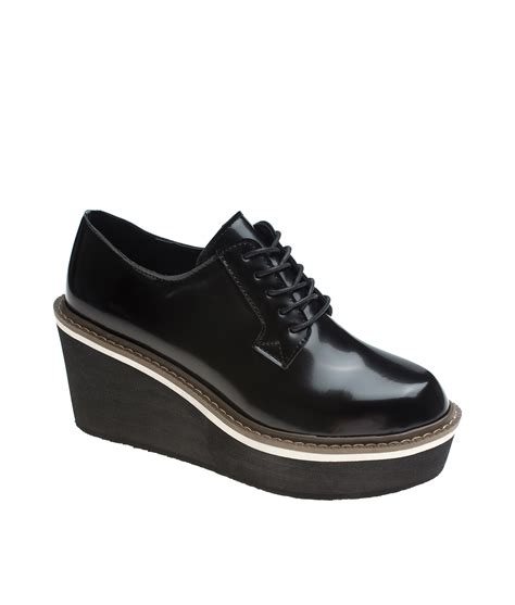 black platform wedge oxford creeper shoes annakastleshoescom
