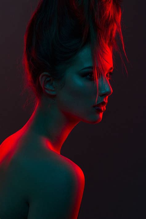 Dark Beauty Photo Colour Gel Photography Portrait