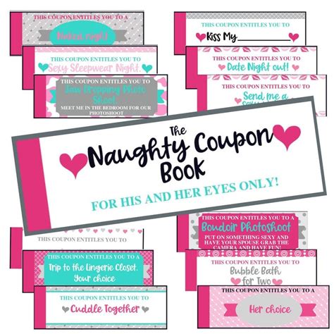 52 printable naughty coupons naughty coupon book sex etsy