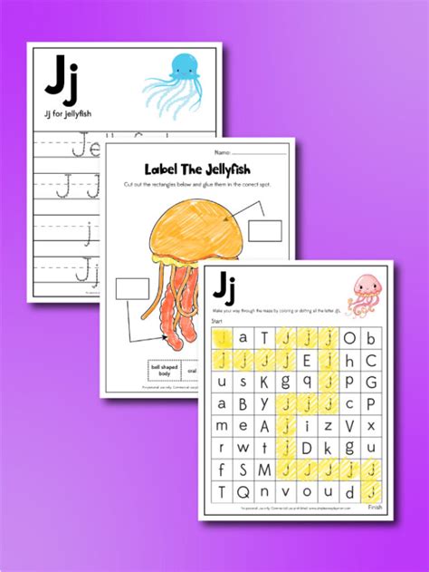 jellyfish worksheets  kids freebie story simple everyday mom