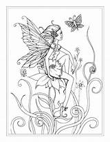 Fairy Coloring Pages Fairies Adults Fantasy Pixie Realistic Garden Print Printable Tooth Faerie Color Vidia Boy Flower Intricate Book Drawing sketch template