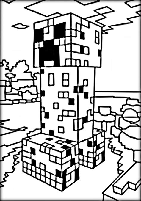 minecraft coloring page printable