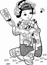 Colorir Kimono Japonesas Meninas Japoneses Bonecas Colorier Coloriage Gueixas Kimonos Maravilhosas Japonesa Menininhas Kokeshi Dessin Riscos Geisha Pra Garotas Japonaise sketch template