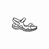Loafers Sandal Outline sketch template