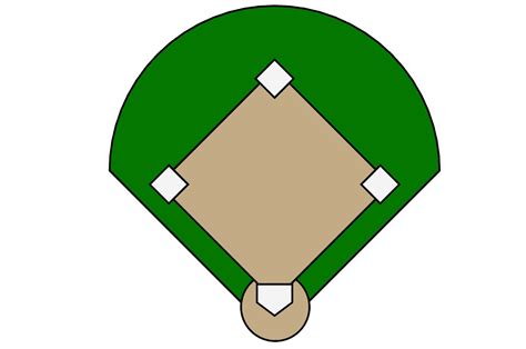printable softball field diagram clipart