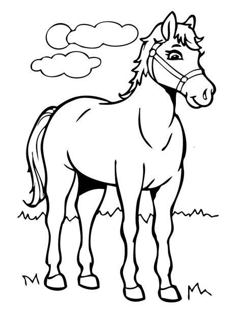cartoon horse coloring pages coloring home