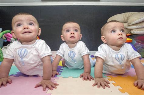 mother has naturally born identical triplets beating astronomical odds