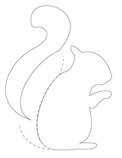 squirrel coloring pages  kids pinterest squirrel stencil