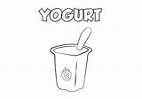Yogurt Yogur Gatito Colorea Citas Flashcards Cartones Childrencoloring sketch template
