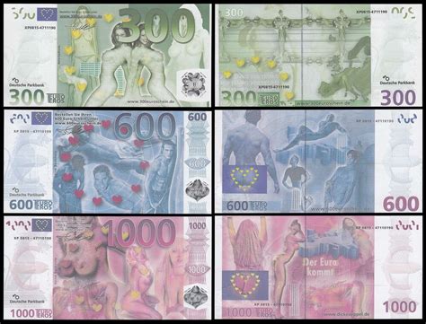 europe 300 600 1 000 1000 euro sex x 3 banknotes set fantasy ebay