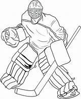 Coloring Hockey Pages Player Goalie Boston Bruins Sports Goal Print Drawing Celtics Keeper Printable Stick Players Kids Color Pro Nhl sketch template