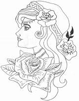 Gypsy Girl Drawing Getdrawings sketch template