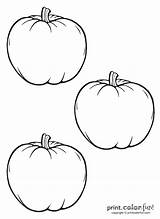 Pumpkins Blank Little Coloring Pages Three Pumpkin Small Mini Halloween Gingerbread Man Patch Color Printcolorfun Sheet Print Fall Make Own sketch template