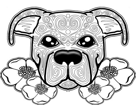 dog coloring pages  adults  getcoloringscom  printable