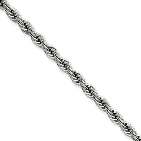 stainless steel rope chain mm srn  joy jewelers