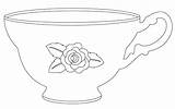 Teacup Birdscards Cups Applique Printables Teapot Teacups Digi Hatter Håndarbejde Og sketch template