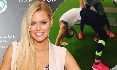sophie monk shows off her flexibility as she takes part in yoga session