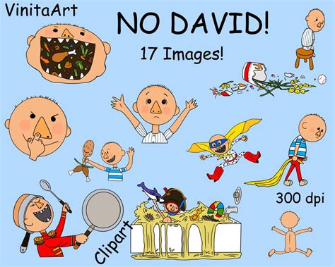 david storybook clipart printable digital  etsy
