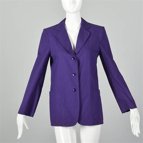 medium 1980s cacharel purple blazer vintage women s jacket