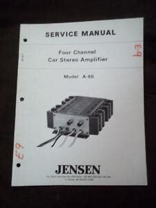 jensen service manual     car stereo amplifier mp ebay