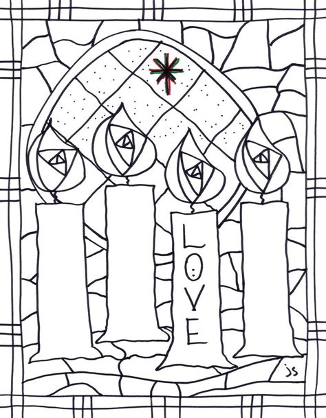 printable advent wreath coloring pages