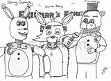 Fredbear Diner Family Coloring Fred Bear Bonnie Spring Foxy Pages Winter Deviantart Template sketch template