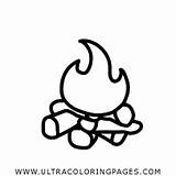 Campfire Coloring Pages sketch template