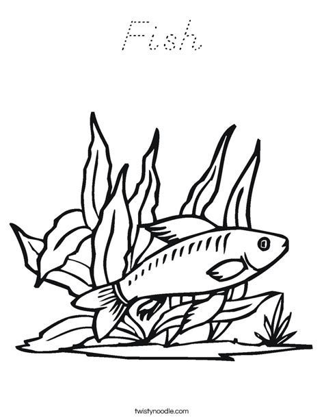 fish coloring page dnealian twisty noodle