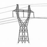 Pole Electric Clipart Electricity Line Power Pylon Clip Voltage Cliparts High Telephone Clipground Distribution Library sketch template