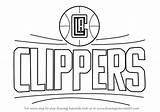 Clippers Logo Draw Angeles Los Drawing Step Nba Tutorials Drawingtutorials101 sketch template