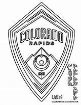 Coloring Soccer Pages Logos Rapids Colorado Sheets Mls Kids Boys Player Print Tags Fc Book Dallas sketch template