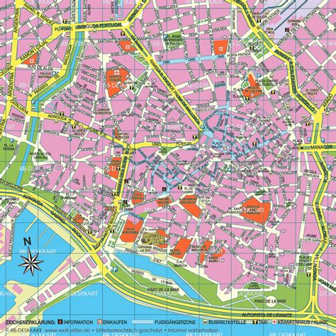 map  palma de mallorca city  spain welt atlasde