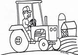 Tractor Coloring Pages Kids Truck Print Easy John Drawing Drawings Outline Deere Tractors Printable Clipart Trailer Cliparts Color Cartoon Wagon sketch template
