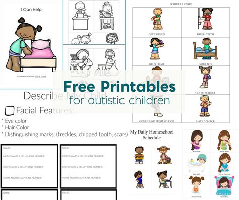 kindergarten  printable autism worksheets
