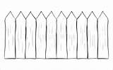 Fence Outline Coloring Picket Cartoon Template Pages Background sketch template