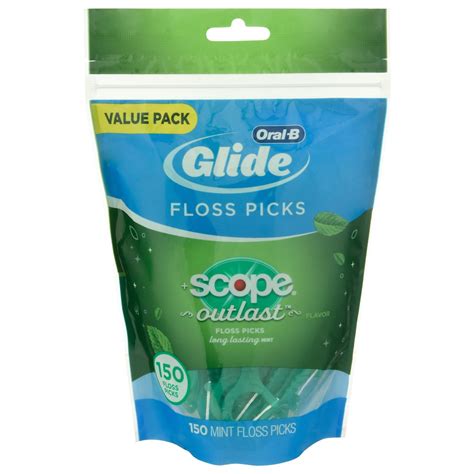 oral  complete glide  scope outlast dental floss picks mint shop