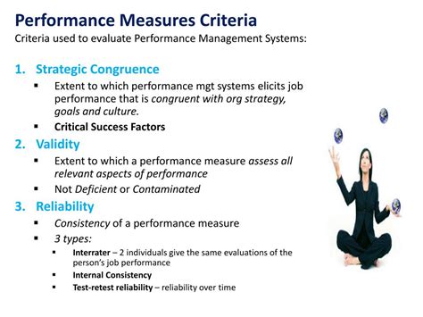 performance measures criteria criteria   evaluate performance management systems