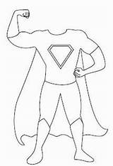 Superhero Own Create Template Templates Coloring Pages sketch template