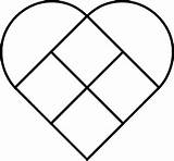 Heart Quilt Tangram Quilts Stain Forwarding Corp sketch template