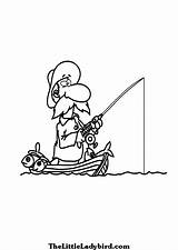 Fisherman Coloring Jobs Printable Pages Kb Boat sketch template