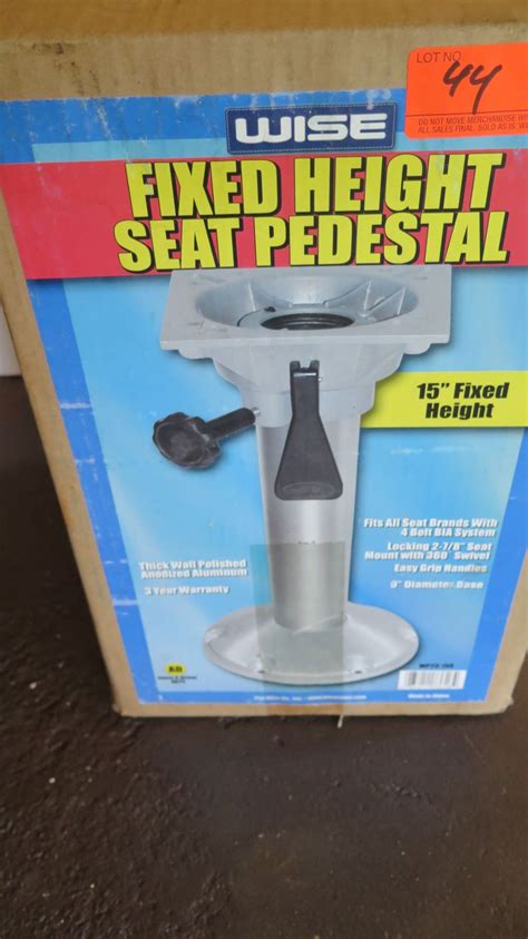 wise  fixed height seat pedestal  box oahu auctions