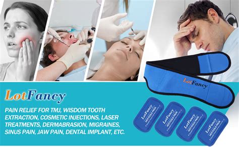 Lotfancy Face Ice Pack Wrap For Tmj Wisdom Teeth With 4