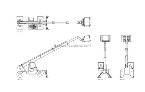 telescopic forklift autocad block  cad floor plans