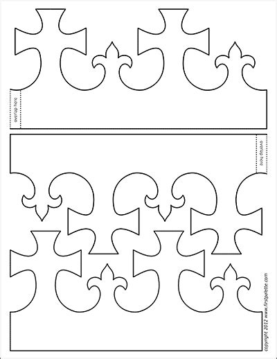 king  queens crown templates  printable templates coloring