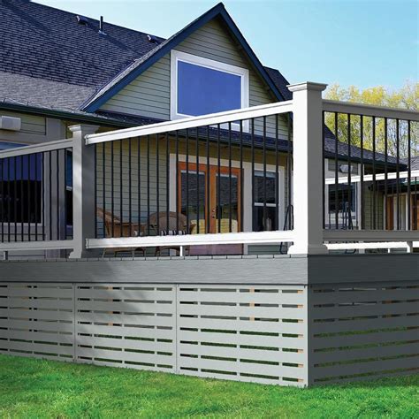 Freedom Prescot White Pvc Deck Rail Kit With Balusters In
