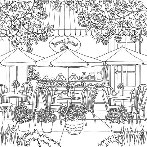 ideas  coloring cafe coloring pages