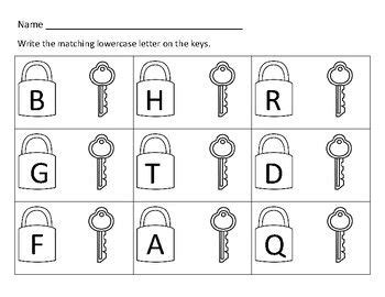 alphabet lock  key upper  lowercase letters lock  key alphabet