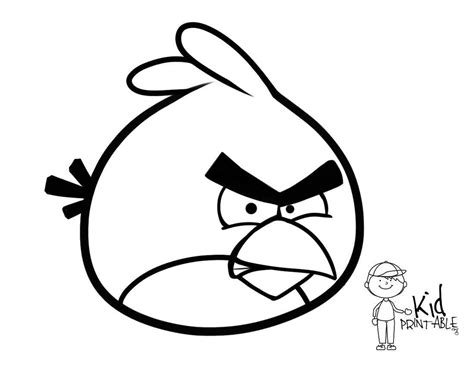 angry birds red coloring pages   angry birds red