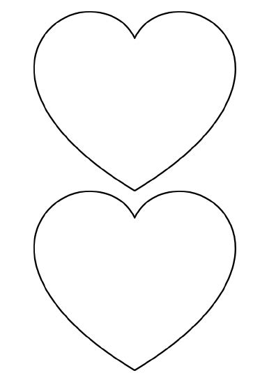 printable heart templates large medium small stencils  cut